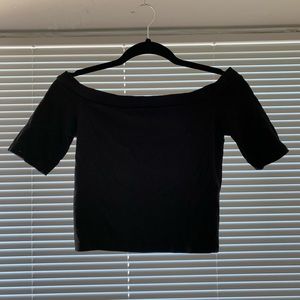 Charlotte Russe Off the Shoulder Crop Top Small